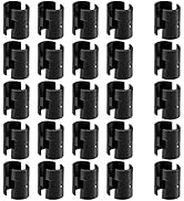50 Wire Shelving Shelf Lock Clips for 1" Post - 25 Pairs of Shelving Sleeves Replacements for Wir...