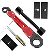 Vorhixa 6 Pcs Plumbing Tools Kit with Angle Stop Wrench & 1/2-Inch Compression Sleeve Puller, Pro...