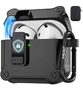 Valkit Compatible Airpods 4 Generation Case Cover with Lock, Military Cool Air Pod 4 Case with Ke...