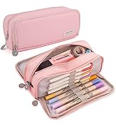 iSuperb Large Pencil Case 3 Compartments Pencil Pouch Big Capacity Pencil Bag for Kids Teen Girls...
