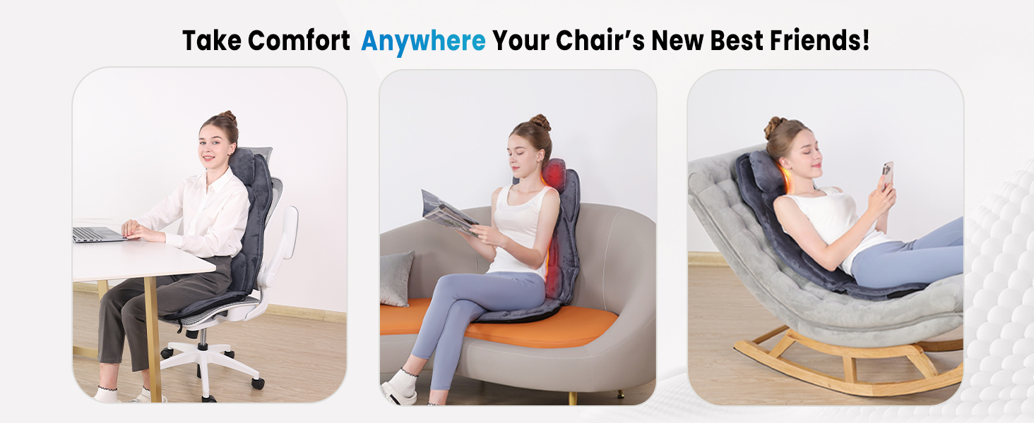 Massge cushion for home,sofa,lie chair. For any where!