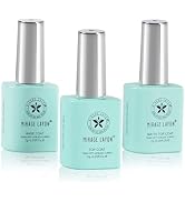 MIRAGE LAYON Gel Top Coat and Base Coat Set, 3Pcs 7g No Wipe Matte & Shiny Top Coat, Soak Off UV ...