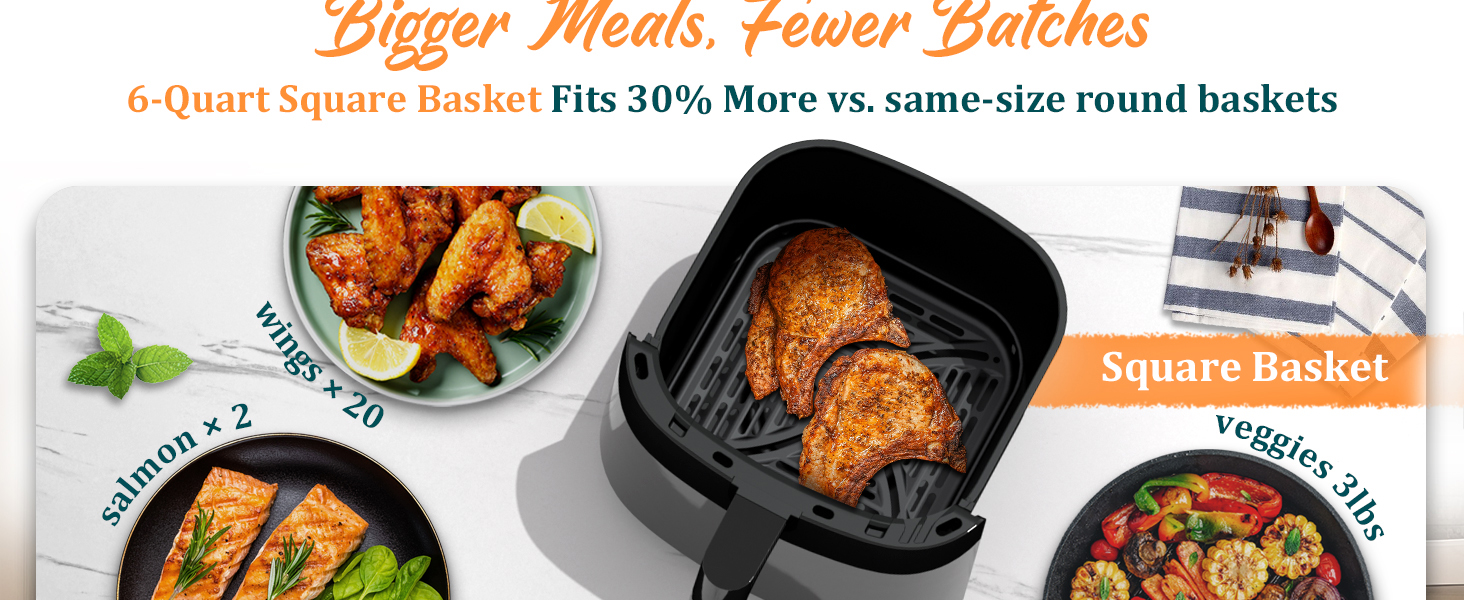 5-in-1 Versatility: Enjoy the convenience of multiple cooking methods with our air fryer!