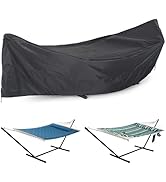 ANOW Heavy Duty Waterproof Hammock Cover for 12FT Stand, Premium PU Fabric with Windproof Buckle ...