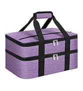 MIAOJIE Double Insulated Casserole Carrier, Portable Casserole Carrier for Hot or Cold Food Lunch...