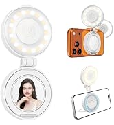 Magnetic Selfie Light, Upgraded ULANZI LM23 360° Phone Ring Light for iPhone Magsafe with Mirror ...