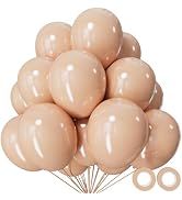 110pcs Nude Balloon 12 inch, Beige Latex Balloons for Birthday Party Baby Shower Wedding(with 2 R...