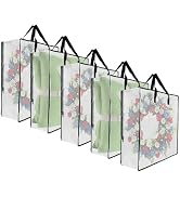 5 Pack Moving Bags, Wreath Storage Bag, Garland Container, Clear Storage Bags with Handles and Zi...