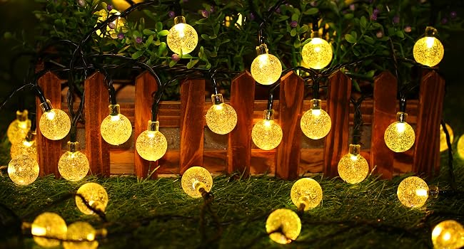 solar globe string lights