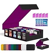 UAONO Trading Card Storage Box with Commander Display;3900+ Card Box for MTG, Removable Cover; 5 ...