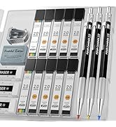 Four Candies 3PCS 2MM Mechanical Pencils with case, Artist Lead Pencil Metal Lead Holder with 120...