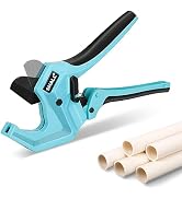 SHALL PVC Pipe Cutter, Cuts up to 1-5/8”, Heavy-Duty Aluminum Ratchet Pipe Cutter Tool for PVC, P...