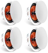 VEVOR 4 PCs 8 Inch in Ceiling Speakers, 400W Flush Mount Ceiling & in-Wall Speakers System with 8...