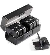 Zoksi Am Pm Pill Organizer 2 Times a Day, Black Weekly Pill Box 7 Day, Portable Daily Pill Case f...