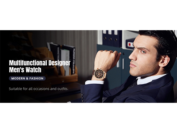 Mens Sport Military Analog Quartz Watch Chronograph