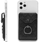 YUNCE Cell Phone Card Holder RFID Ring Stand Stick on Wallet Card Holder for Back of Phone for iP...