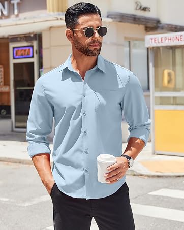 casual shirts for men long sleeve