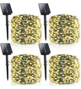 4 Pack Solar Fairy Lights Outdoor, 131ft 400 LED Solar String Lights Outdoor Waterproof with 8 Mo...