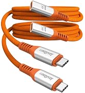 JasRoum USB C Extension Cable 3ft 2Pack, 20Gbps Data Transfer USBC 3.2 Gen 2, 240W Charging, 4K@6...