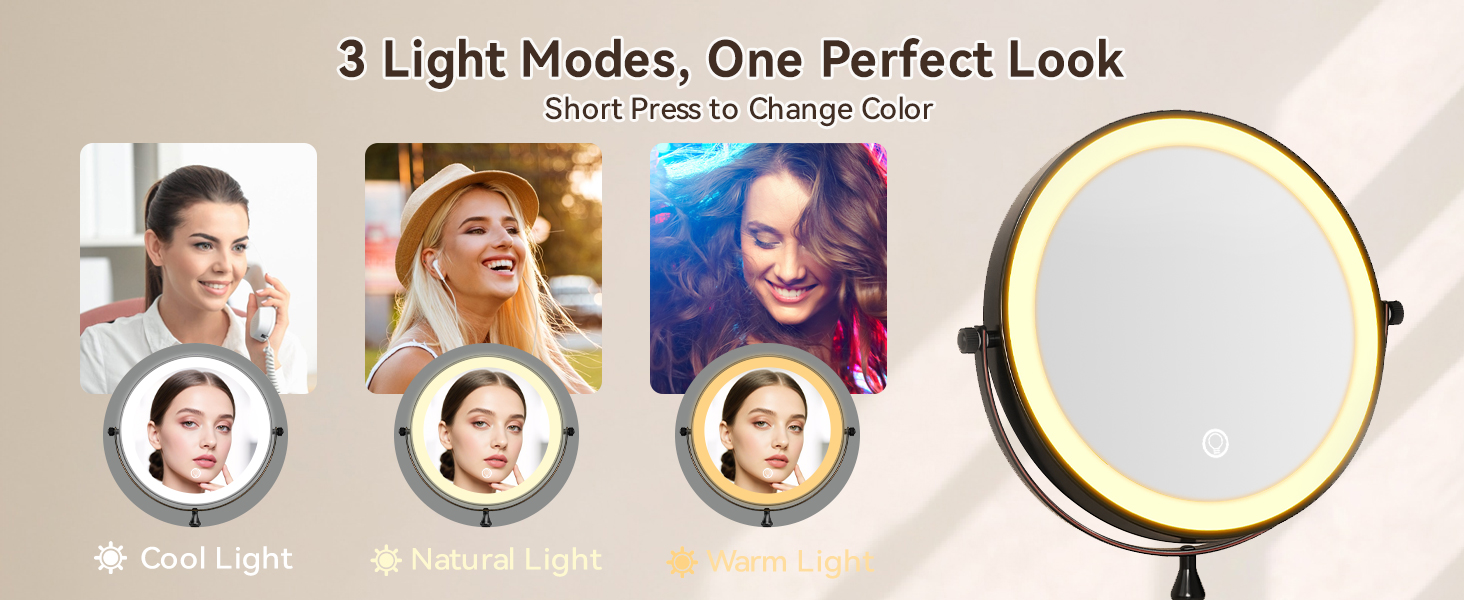 lighted make up mirror