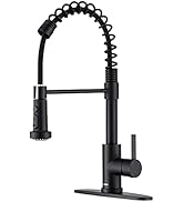 Faucet for Kitchen Sink, Black Kitchen Faucet with Pull Down Sprayer, GUUKAR Modern Commercial Sp...
