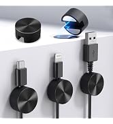 Xuuza Silicone Magnetic Clips, 5Pcs Cable Management High-Grade Magnetic Cord Holder CD Texture C...