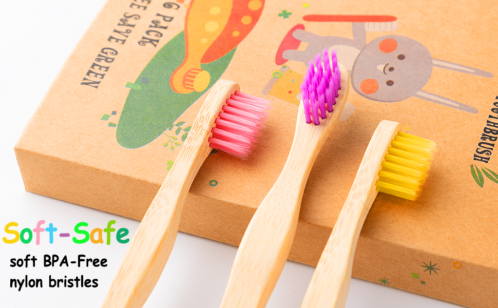 Kids Toothbrush Soft Bristle Toothbrush Kids Bamboo Toothbrushes toddler toothbrush baby toothbrush