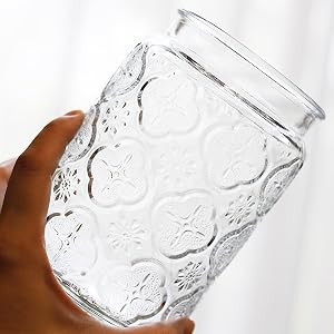 small glass cookie jars with lids sugar container with lid airtight engraved glass pantry containers