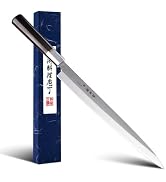 Sumteene Sushi Knife 12 inch (300mm), Yanagiba Knife with 7Cr17MoV High Carbon Stainless Steel Bl...