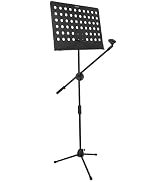 5 Core Music Stand For Sheet Music 2 in 1 Professional Height Adjustable Up to 63 Inches Portable...