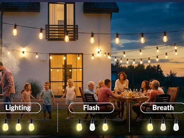 patio string lights outdoor waterproof