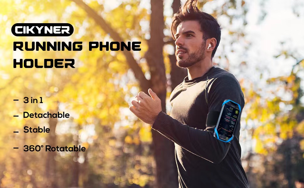 a man wearing a running phone device