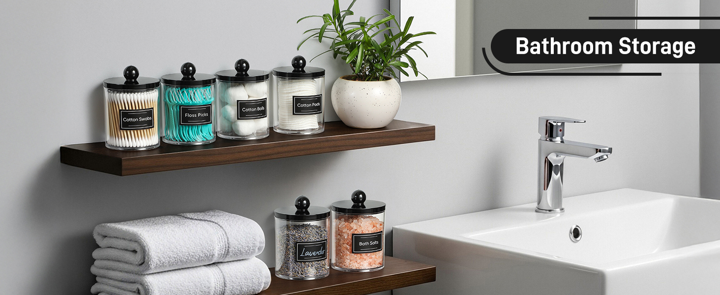 qtip holder dispenser bathroom canisters