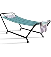 Sorbus Hammock Bed- Patio Hammock with Stand w/Pillow and Storage Pockets- Heavy Duty 500lbs...