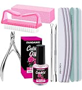 Nail Buffers and Files, FANDAMEI Manicure Tools Kit with 3PCS File, 2PCS Buffer, Rectangular Buff...
