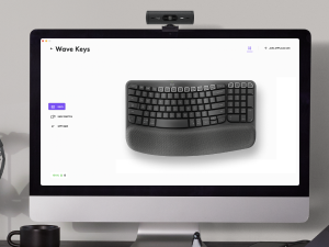screenshot of logi options+ app for wave keys for business wireless ergonomic compact keyboard