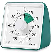 Secura 60-Minute Visual Timer, Classroom Classroom Timer, Countdown Timer for Kids and Adults, Ti...