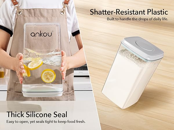 shatter resistant plastic container