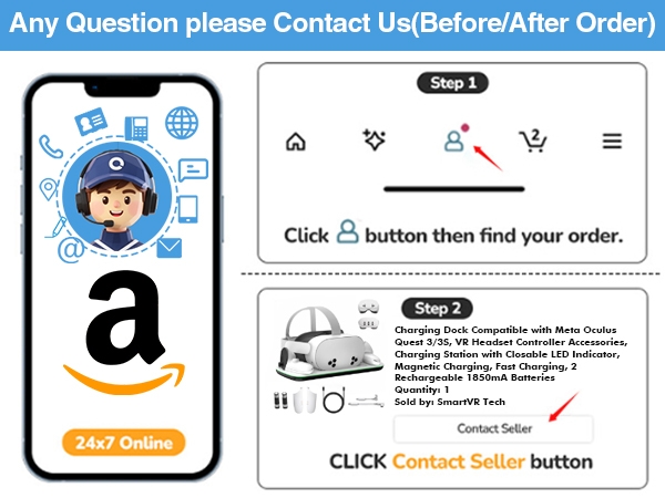 RGB Charging Dock Compatible with Meta Oculus Quest 3/3S