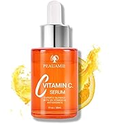 Peauamie Vitamin C Serum for Face Anti Aging with 2% Hyaluronic Acid and 1% Retinol Ferulic Acid,...