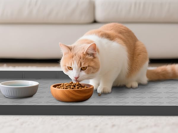 silicone cat litter mat grey