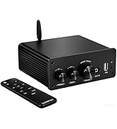 LONPOO Bluetooth Audio Amplifiers 200 Watts RMS, TPA3116 Chip, 2.0 Channel HiFi Low Distortion fo...
