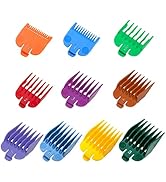 Clipper Guards Set Compatible with Most Wahl Clippers, Color Coded Clipper Guides Replacement - 1...