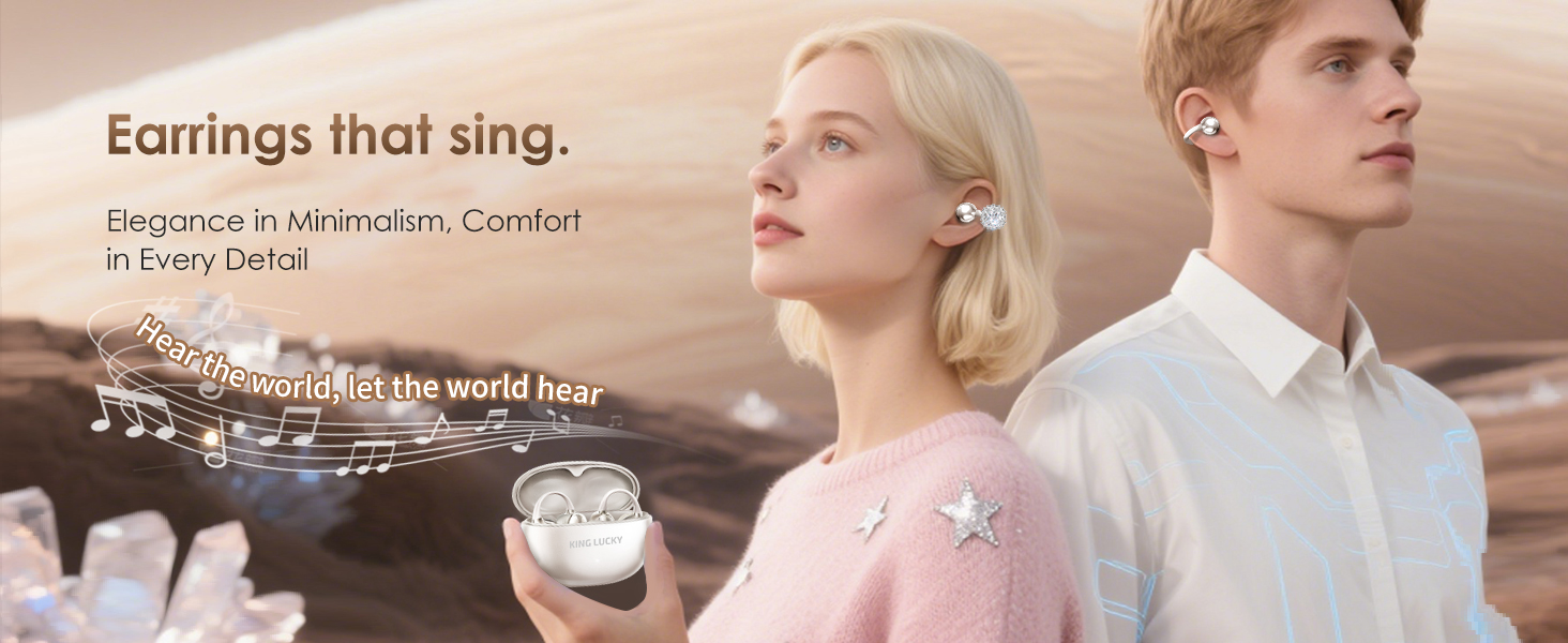 Clip-on Earbuds with Detachable Butterfly Earrings