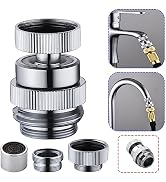Ceaeso sink faucet to garden hose adapter, Sink Faucet Adapter Kit with Aerator,Multi-thread gard...