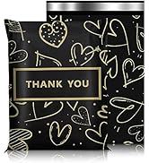 Vapulcio Poly Mailers 10x13 Inch 25 Pcs, Heart printed Thank You Shipping Bags with 2.4mil Thickn...