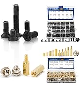 NINDEJIN 720pcs Laptop Computer Repair Screws Kit + 910pcs Motherboard Standoffs Spacer Kit, M1.4...