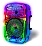 Coby See-thru Bluetooth Speaker for Parties | Semi-clear Shell with Built-in LED Light Show | Rec...