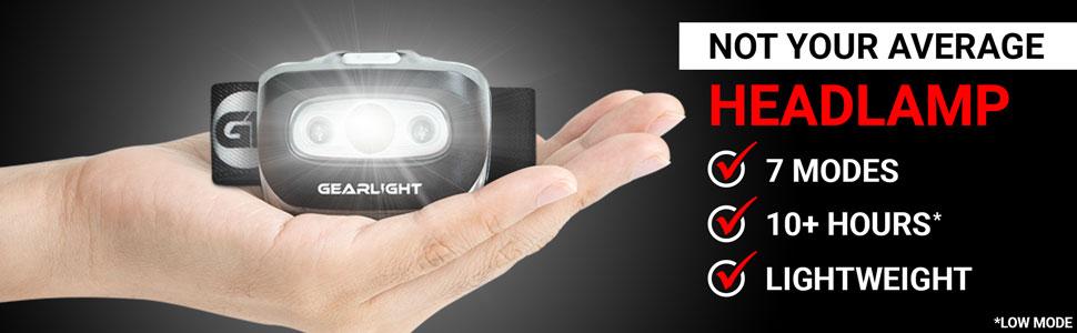 Not Your Average Headlamp 7 Modes 10+ Hours on Low Lightweight