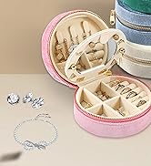 Dajasan Velvet Jewelry organizer, Mini Travel Jewelry Case, Small Portable Travel Jewelry Organiz...